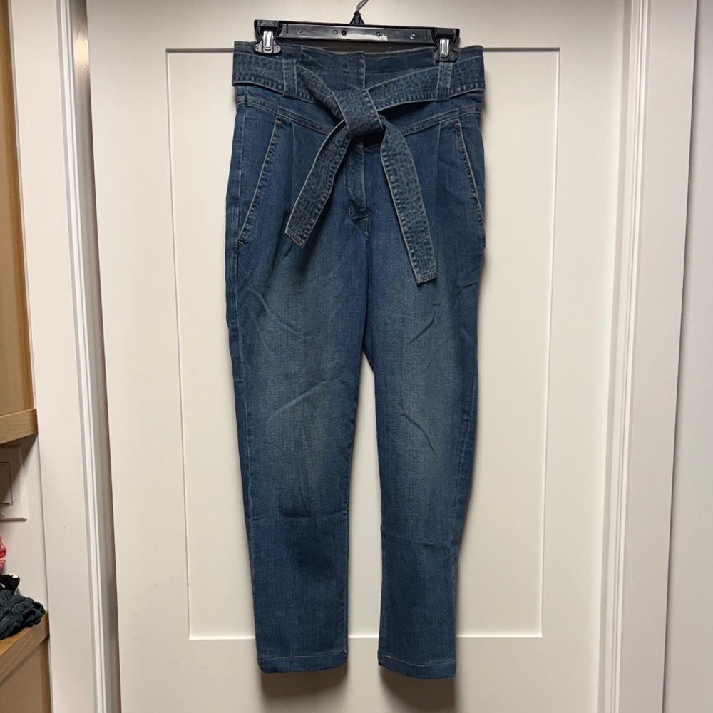 ALC Denim Ankle Jeans with Tie Belt